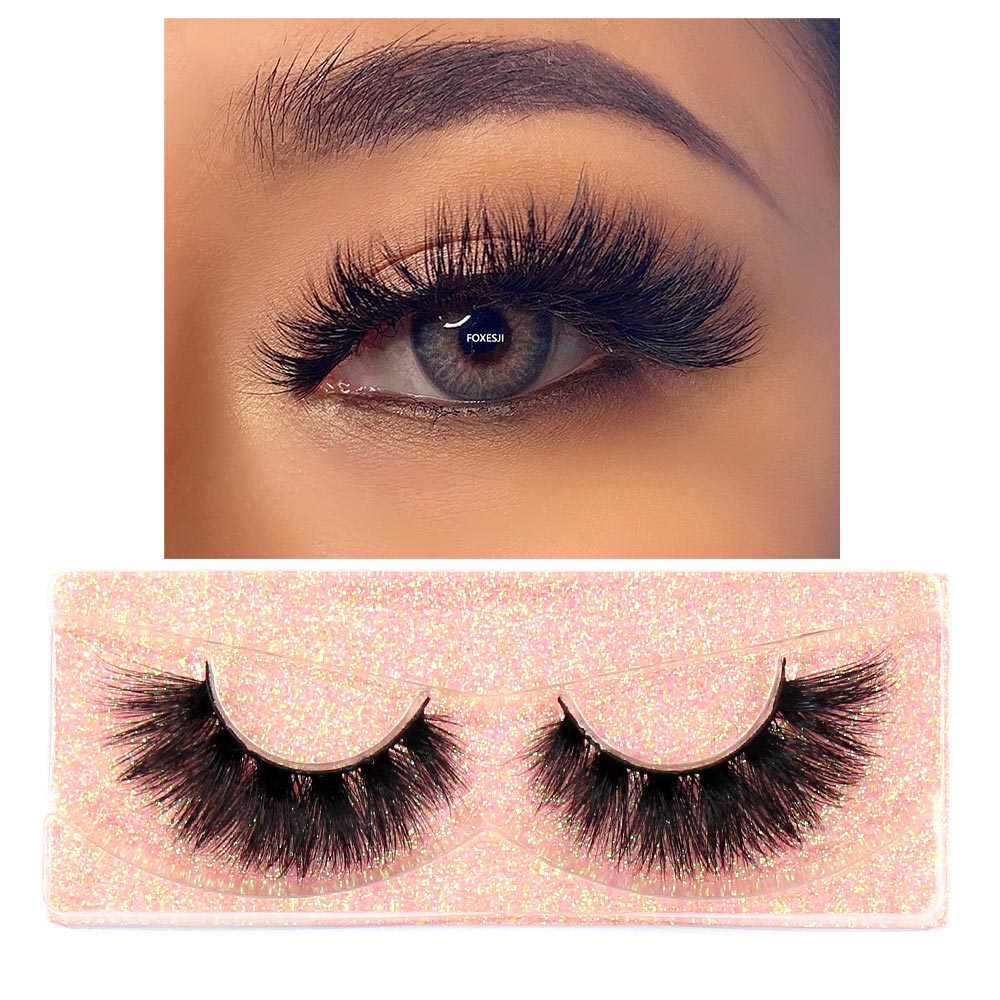 Makeup Eyelashes 3D Mink Lashes Fluffy Soft Wispy Natural Cross Lash Extension Reusable Fake Lashes Mink False Eyelashes