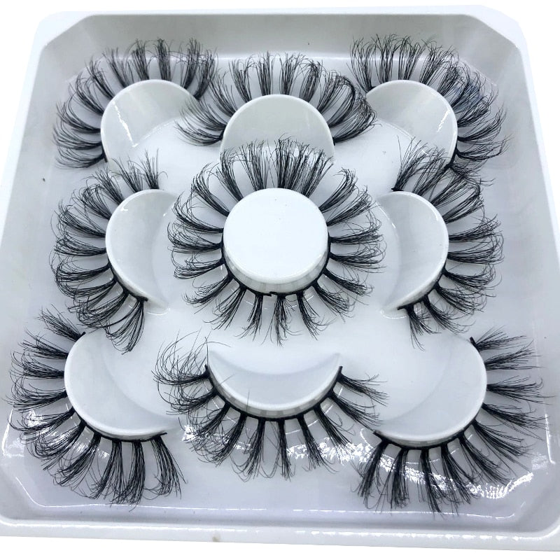 5 pairs 8-25mm natural 3D false eyelashes fake lashes makeup kit Mink Lashes extension mink eyelashes maquiagem