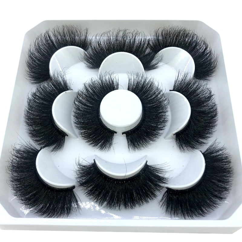 5 pairs 8-25mm natural 3D false eyelashes fake lashes makeup kit Mink Lashes extension mink eyelashes maquiagem