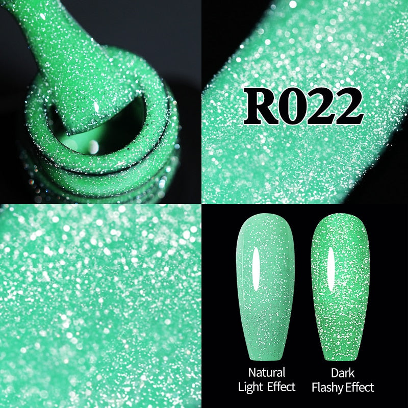 Sparkling Gel Nail Polish Reflective Glitter Nail Gel Semi Permanent Nail Art Varnish For Manicures Need Base Top Coat