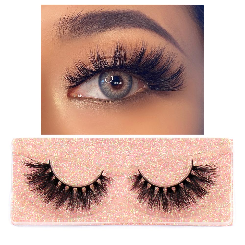 Makeup Eyelashes 3D Mink Lashes Fluffy Soft Wispy Natural Cross Lash Extension Reusable Fake Lashes Mink False Eyelashes