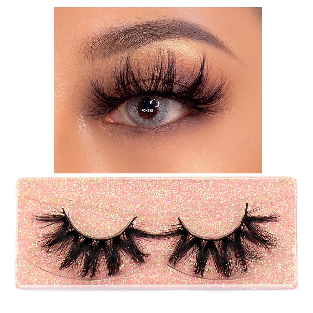 Makeup Eyelashes 3D Mink Lashes Fluffy Soft Wispy Natural Cross Lash Extension Reusable Fake Lashes Mink False Eyelashes