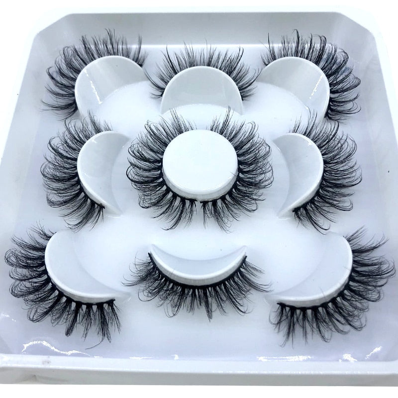 5 pairs 8-25mm natural 3D false eyelashes fake lashes makeup kit Mink Lashes extension mink eyelashes maquiagem