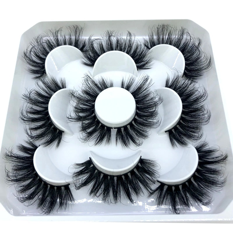 5 pairs 8-25mm natural 3D false eyelashes fake lashes makeup kit Mink Lashes extension mink eyelashes maquiagem