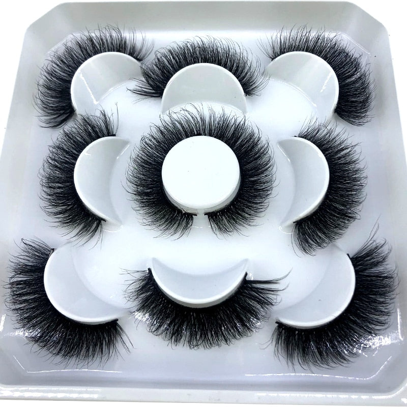 5 pairs 8-25mm natural 3D false eyelashes fake lashes makeup kit Mink Lashes extension mink eyelashes maquiagem