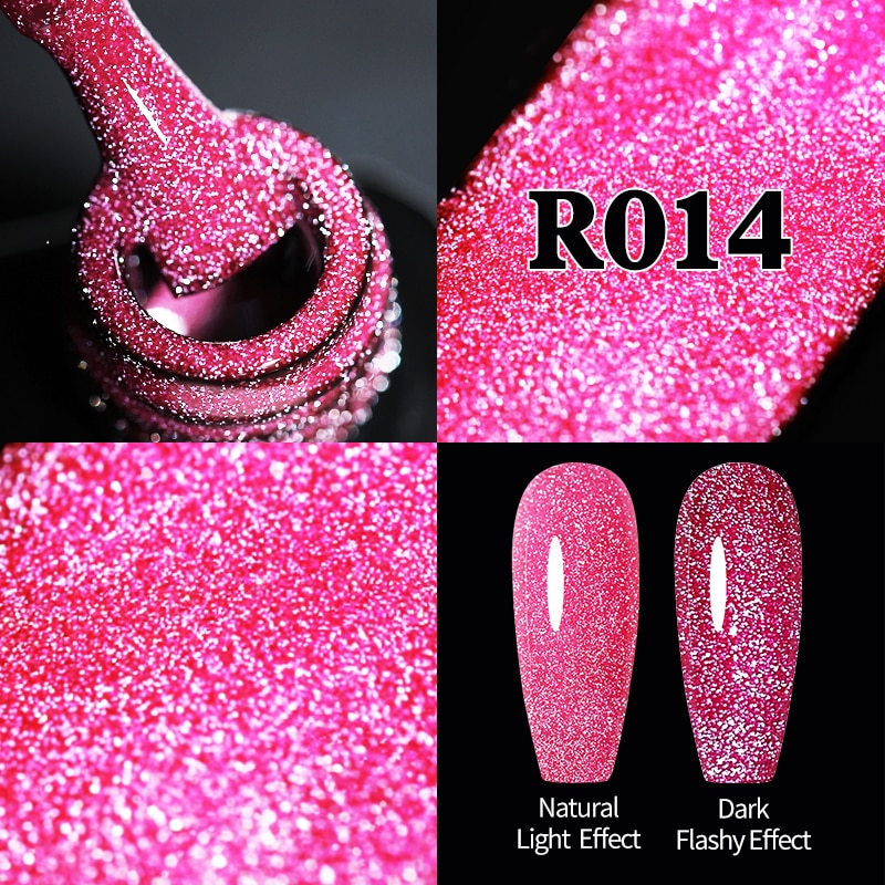 Sparkling Gel Nail Polish Reflective Glitter Nail Gel Semi Permanent Nail Art Varnish For Manicures Need Base Top Coat