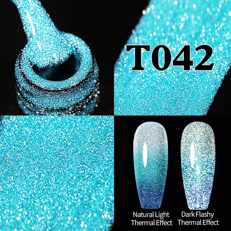 Sparkling Gel Nail Polish Reflective Glitter Nail Gel Semi Permanent Nail Art Varnish For Manicures Need Base Top Coat