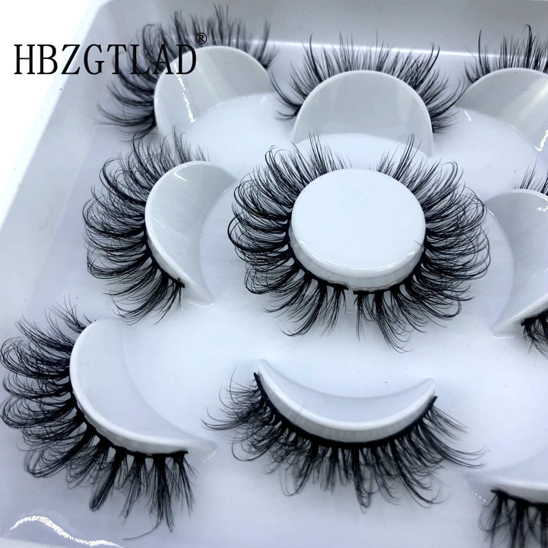 5 pairs 8-25mm natural 3D false eyelashes fake lashes makeup kit Mink Lashes extension mink eyelashes maquiagem