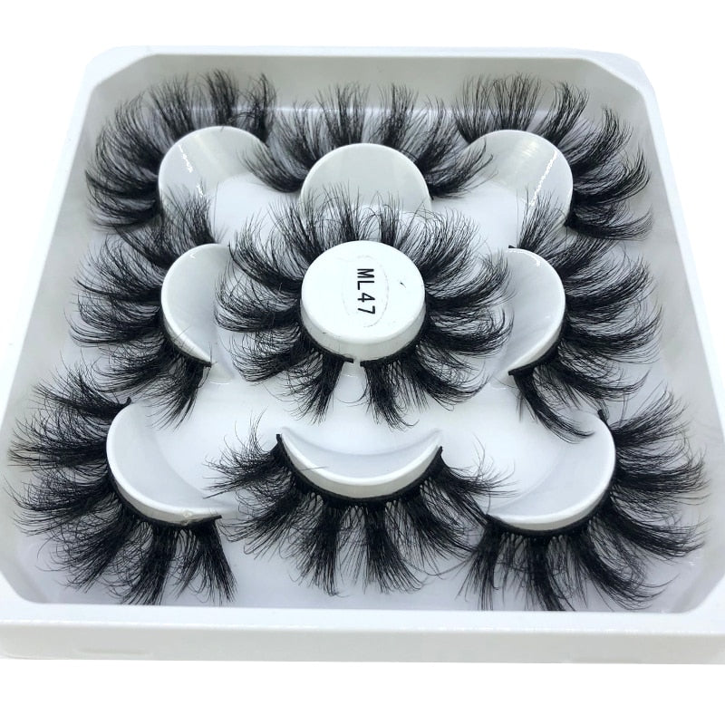 5 pairs 8-25mm natural 3D false eyelashes fake lashes makeup kit Mink Lashes extension mink eyelashes maquiagem