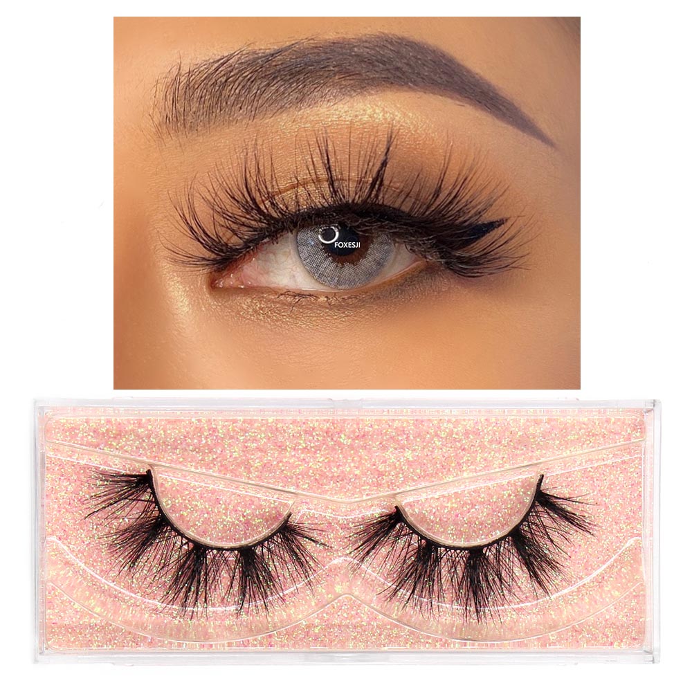 Makeup Eyelashes 3D Mink Lashes Fluffy Soft Wispy Natural Cross Lash Extension Reusable Fake Lashes Mink False Eyelashes