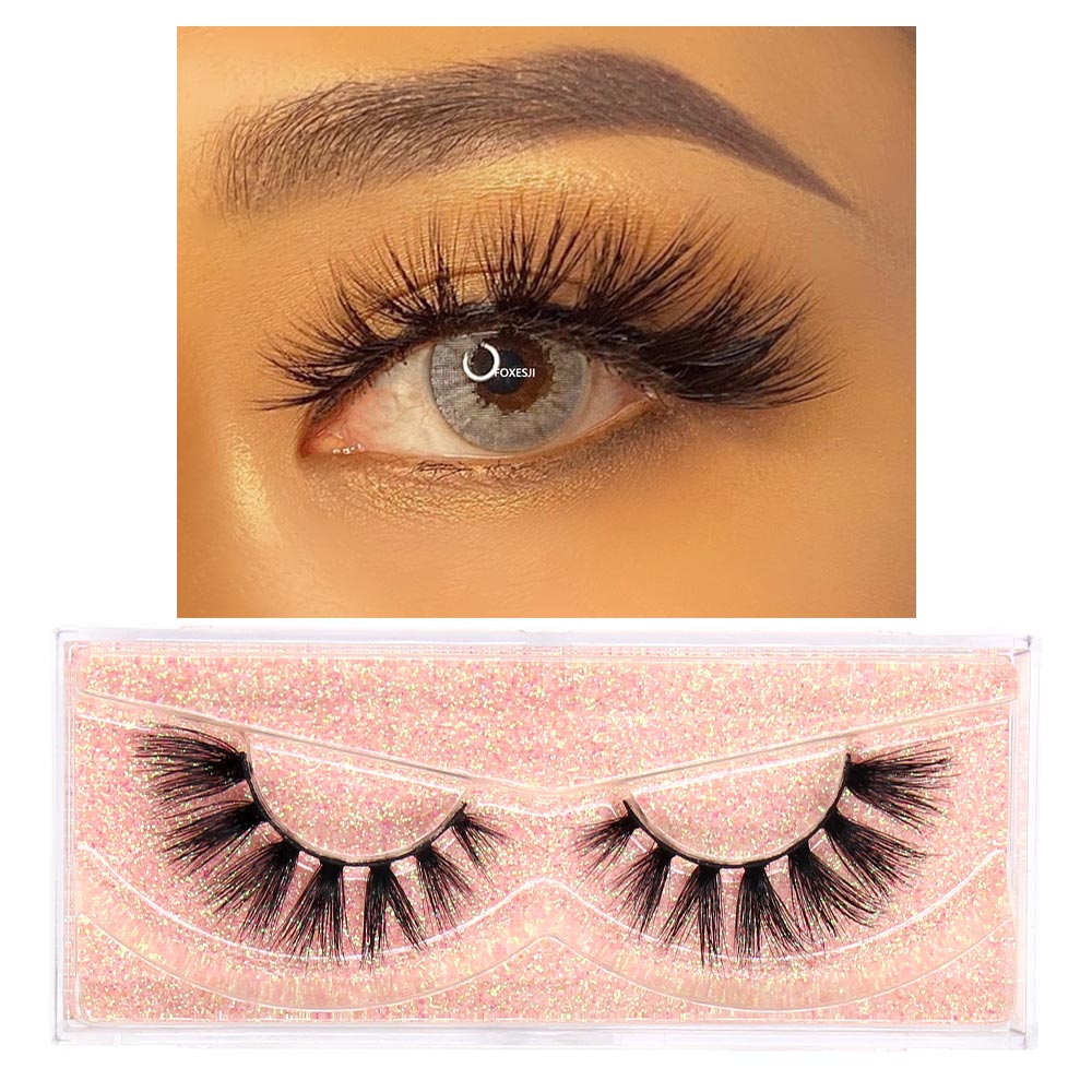 Makeup Eyelashes 3D Mink Lashes Fluffy Soft Wispy Natural Cross Lash Extension Reusable Fake Lashes Mink False Eyelashes