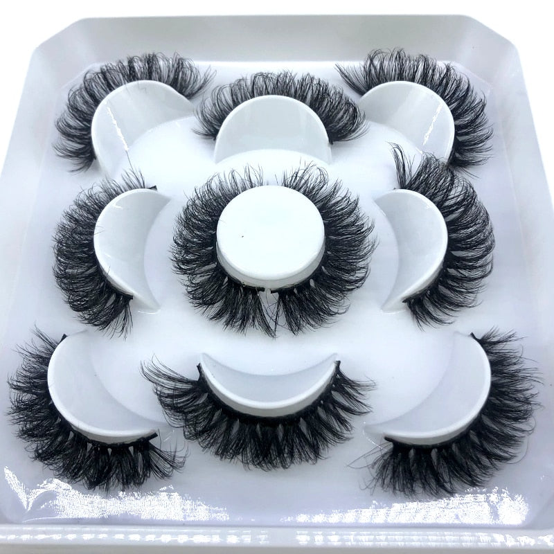 5 pairs 8-25mm natural 3D false eyelashes fake lashes makeup kit Mink Lashes extension mink eyelashes maquiagem