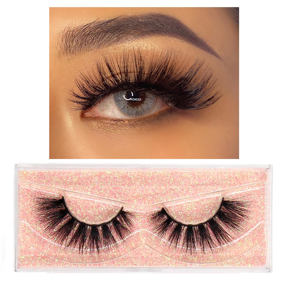 Makeup Eyelashes 3D Mink Lashes Fluffy Soft Wispy Natural Cross Lash Extension Reusable Fake Lashes Mink False Eyelashes