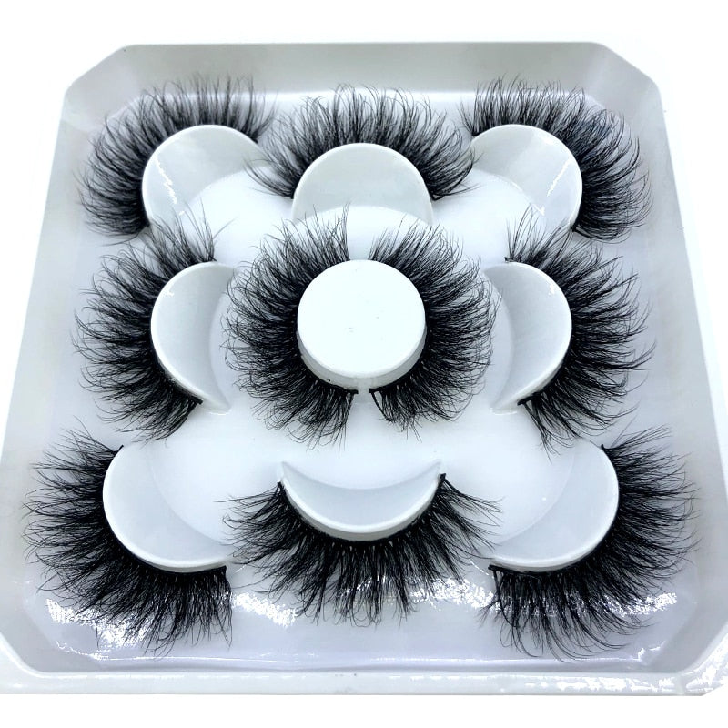 5 pairs 8-25mm natural 3D false eyelashes fake lashes makeup kit Mink Lashes extension mink eyelashes maquiagem