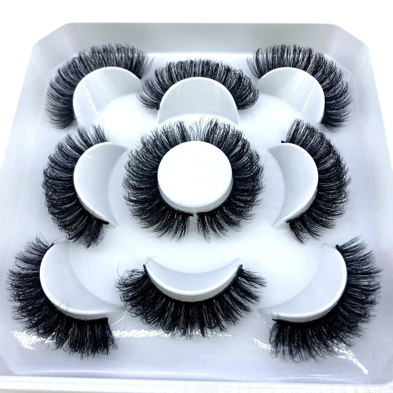 5 pairs 8-25mm natural 3D false eyelashes fake lashes makeup kit Mink Lashes extension mink eyelashes maquiagem