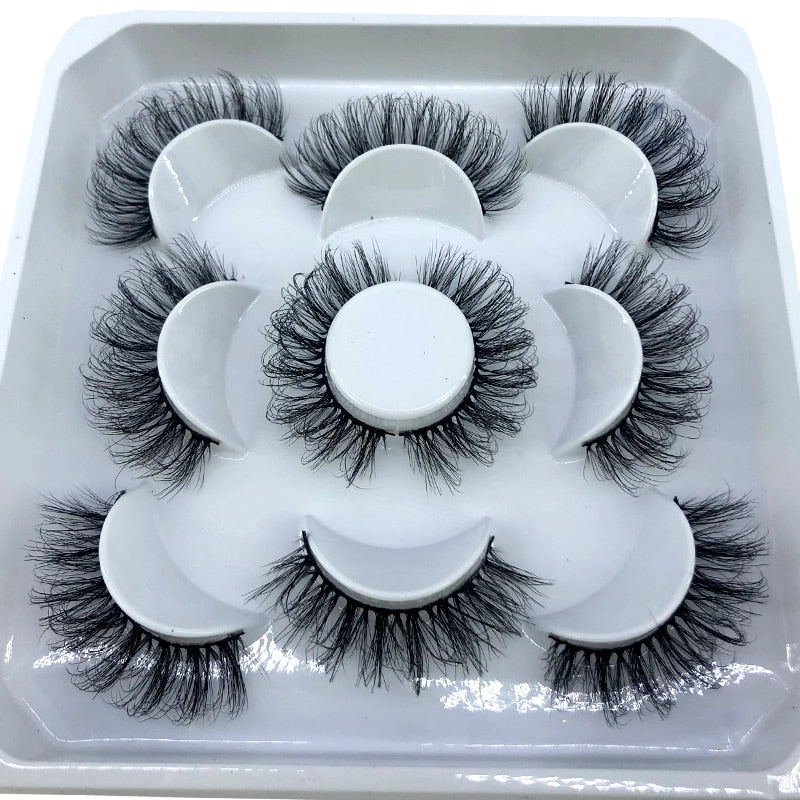 5 pairs 8-25mm natural 3D false eyelashes fake lashes makeup kit Mink Lashes extension mink eyelashes maquiagem