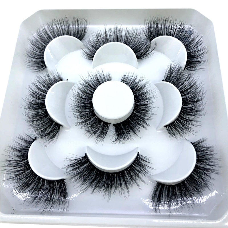 5 pairs 8-25mm natural 3D false eyelashes fake lashes makeup kit Mink Lashes extension mink eyelashes maquiagem