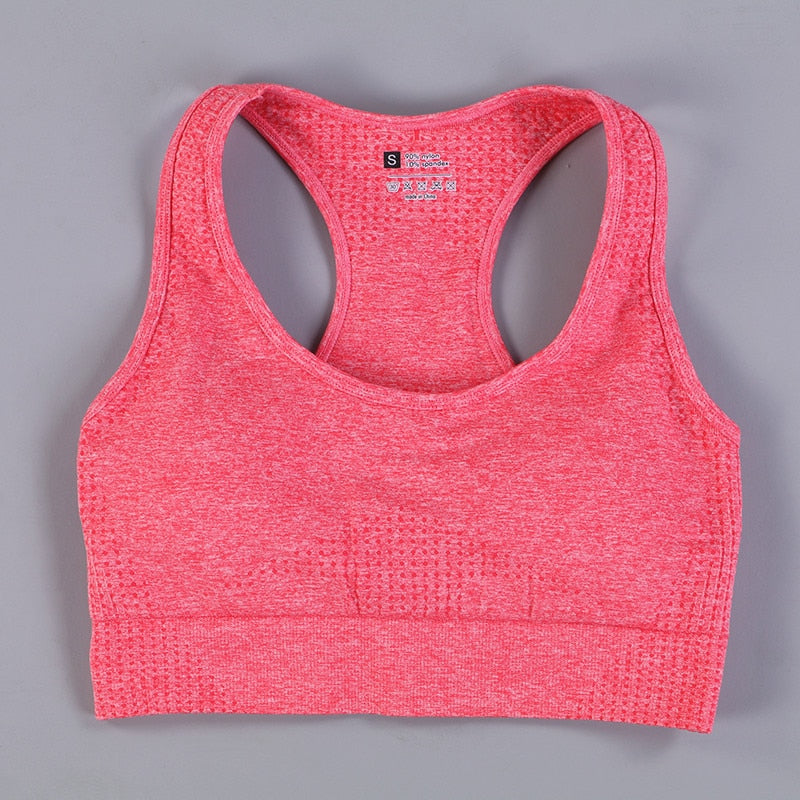 10 colors Women Seamless Fitness Sport Bra Running Workout Yoga Bra Female Sports  Workout GYM Clothing Top Sportswear