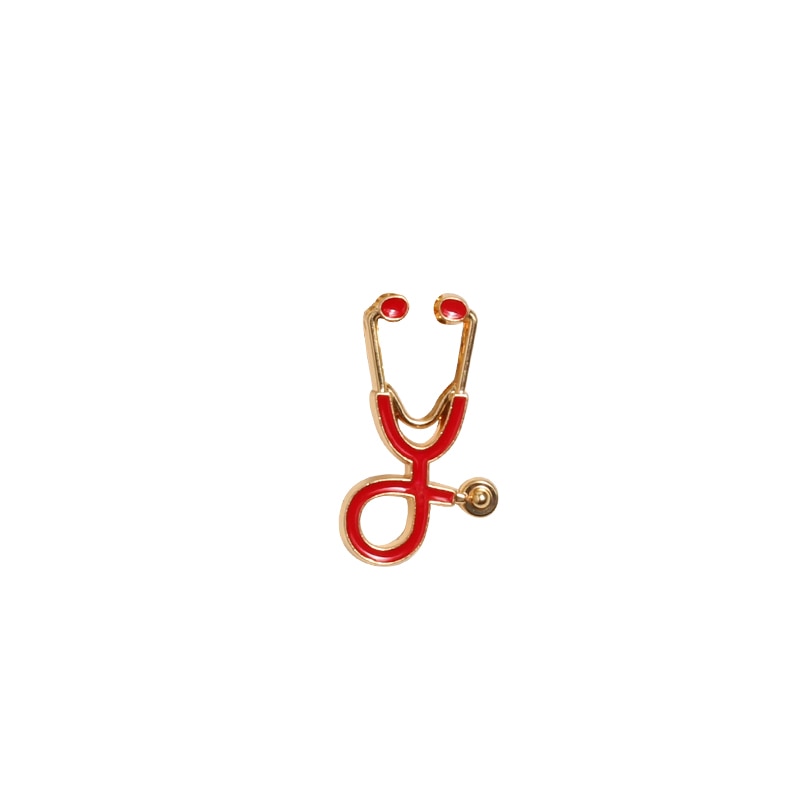 Mini Stethoscope Brooches Pins Jackets Coat Lapel Pin Bag Button Collar Badges Gifts Medical Jewelry