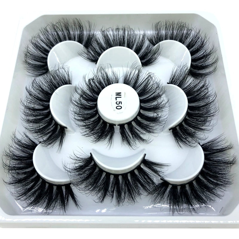 5 pairs 8-25mm natural 3D false eyelashes fake lashes makeup kit Mink Lashes extension mink eyelashes maquiagem