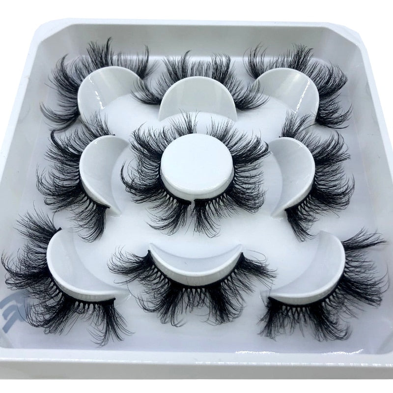 5 pairs 8-25mm natural 3D false eyelashes fake lashes makeup kit Mink Lashes extension mink eyelashes maquiagem