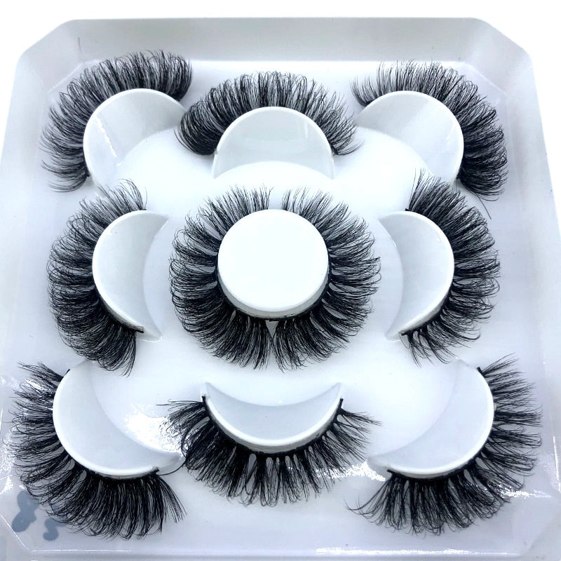 5 pairs 8-25mm natural 3D false eyelashes fake lashes makeup kit Mink Lashes extension mink eyelashes maquiagem