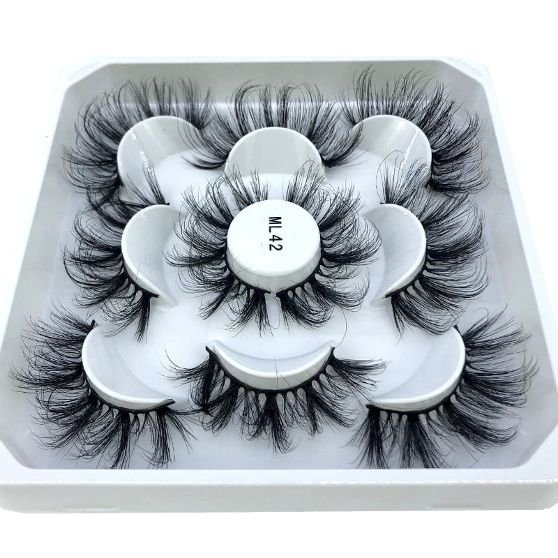 5 pairs 8-25mm natural 3D false eyelashes fake lashes makeup kit Mink Lashes extension mink eyelashes maquiagem