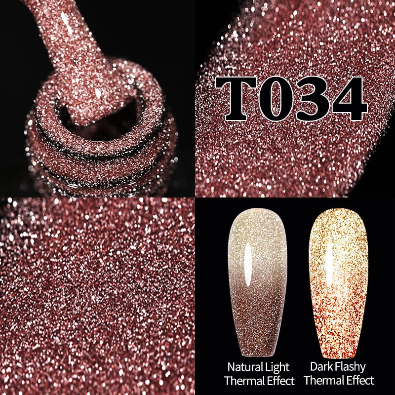 Sparkling Gel Nail Polish Reflective Glitter Nail Gel Semi Permanent Nail Art Varnish For Manicures Need Base Top Coat