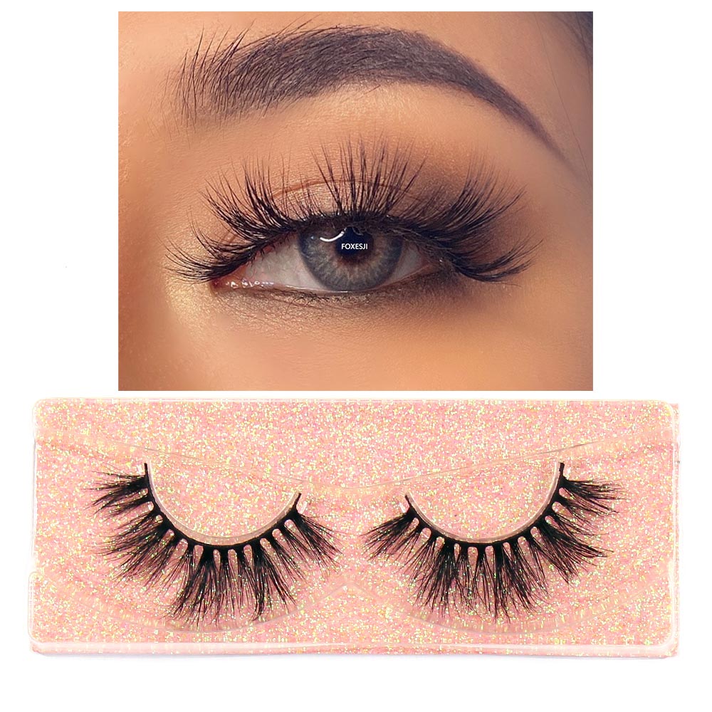 Makeup Eyelashes 3D Mink Lashes Fluffy Soft Wispy Natural Cross Lash Extension Reusable Fake Lashes Mink False Eyelashes