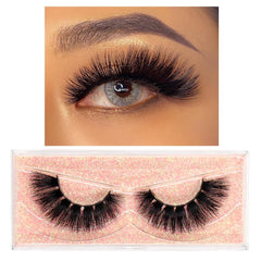 Makeup Eyelashes 3D Mink Lashes Fluffy Soft Wispy Natural Cross Lash Extension Reusable Fake Lashes Mink False Eyelashes