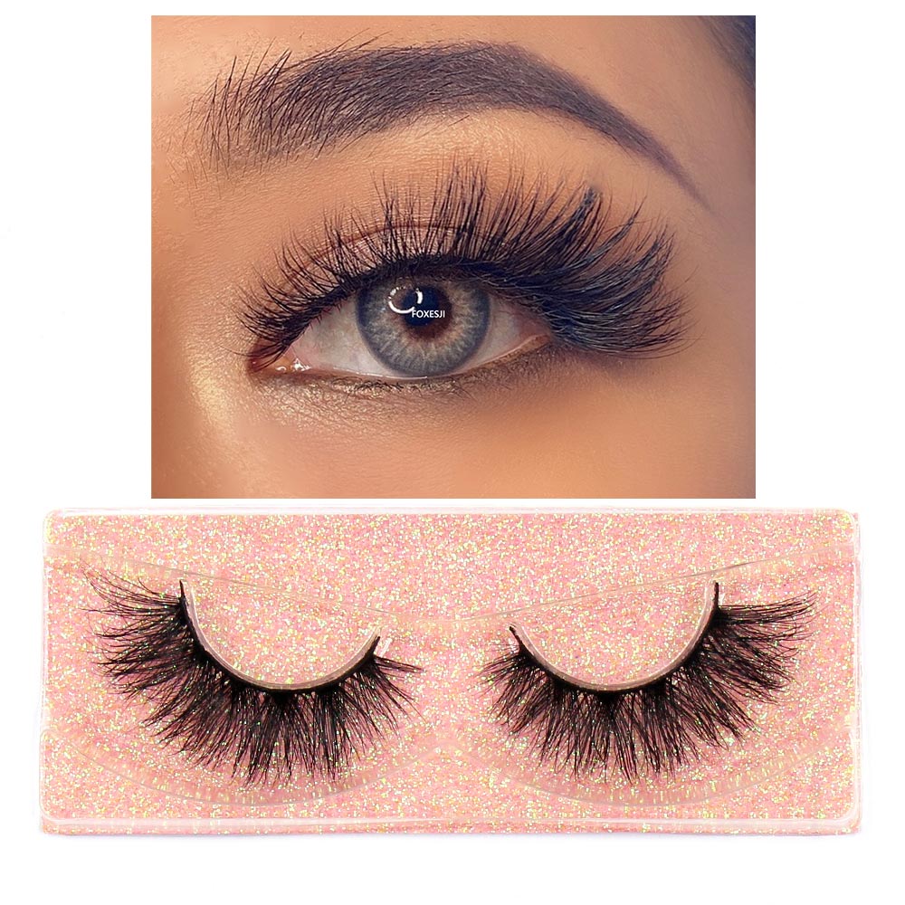 Makeup Eyelashes 3D Mink Lashes Fluffy Soft Wispy Natural Cross Lash Extension Reusable Fake Lashes Mink False Eyelashes