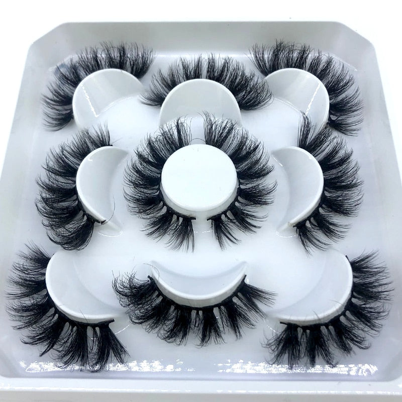 5 pairs 8-25mm natural 3D false eyelashes fake lashes makeup kit Mink Lashes extension mink eyelashes maquiagem