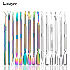 Cuticle Pusher Nail Polish Remover Gel Nail Polish Peeler Scraper Stainless Steel Clean Manicure Tool for Fingernails