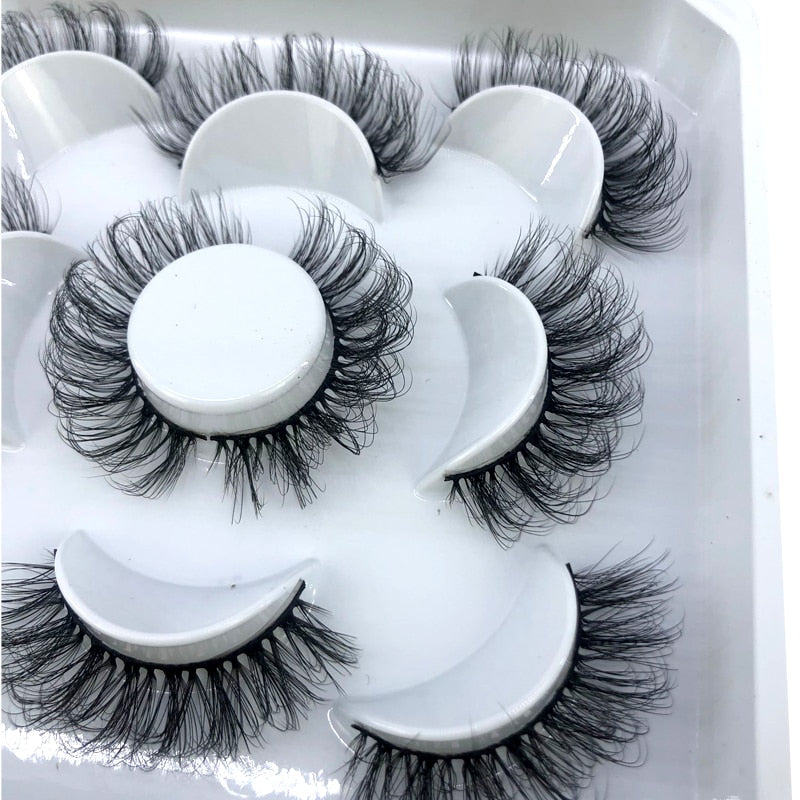 5 pairs 8-25mm natural 3D false eyelashes fake lashes makeup kit Mink Lashes extension mink eyelashes maquiagem