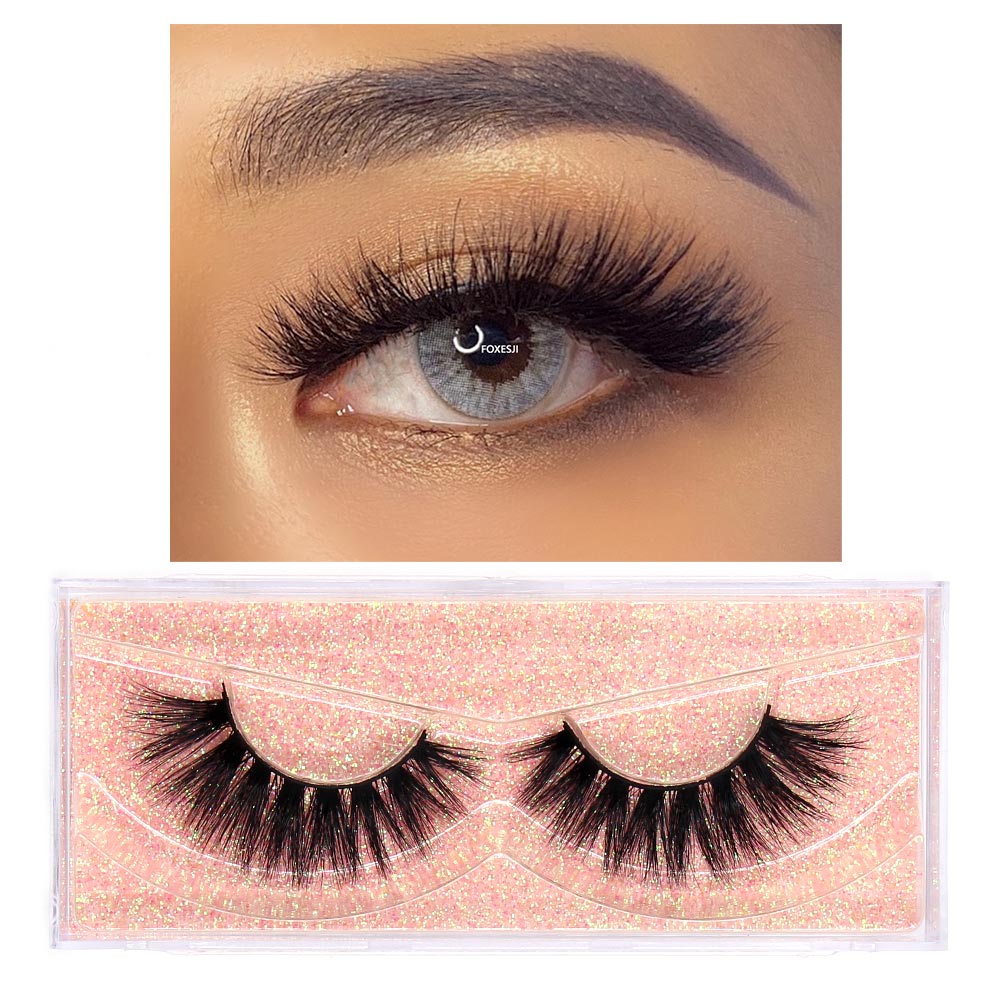 Makeup Eyelashes 3D Mink Lashes Fluffy Soft Wispy Natural Cross Lash Extension Reusable Fake Lashes Mink False Eyelashes