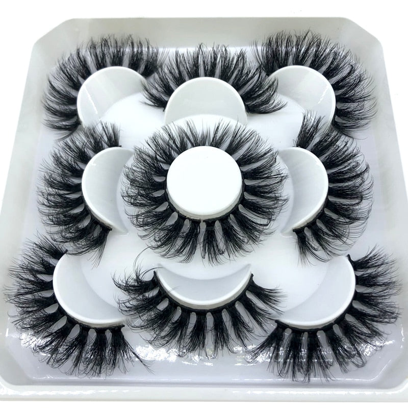 5 pairs 8-25mm natural 3D false eyelashes fake lashes makeup kit Mink Lashes extension mink eyelashes maquiagem