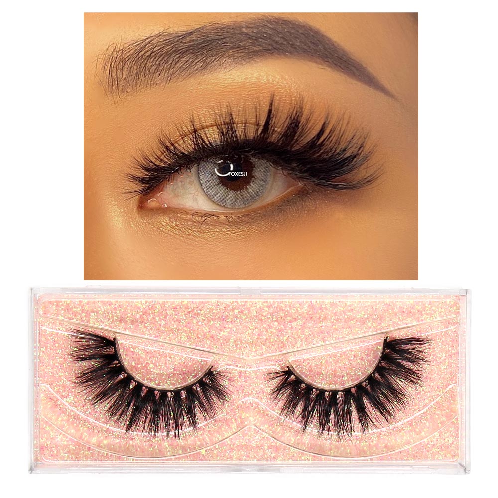 Makeup Eyelashes 3D Mink Lashes Fluffy Soft Wispy Natural Cross Lash Extension Reusable Fake Lashes Mink False Eyelashes