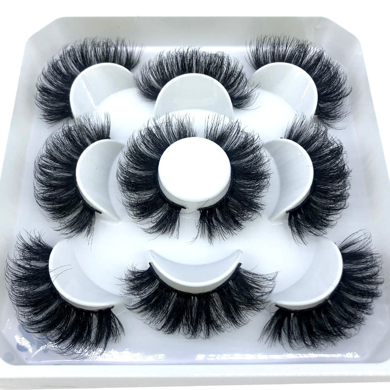 5 pairs 8-25mm natural 3D false eyelashes fake lashes makeup kit Mink Lashes extension mink eyelashes maquiagem