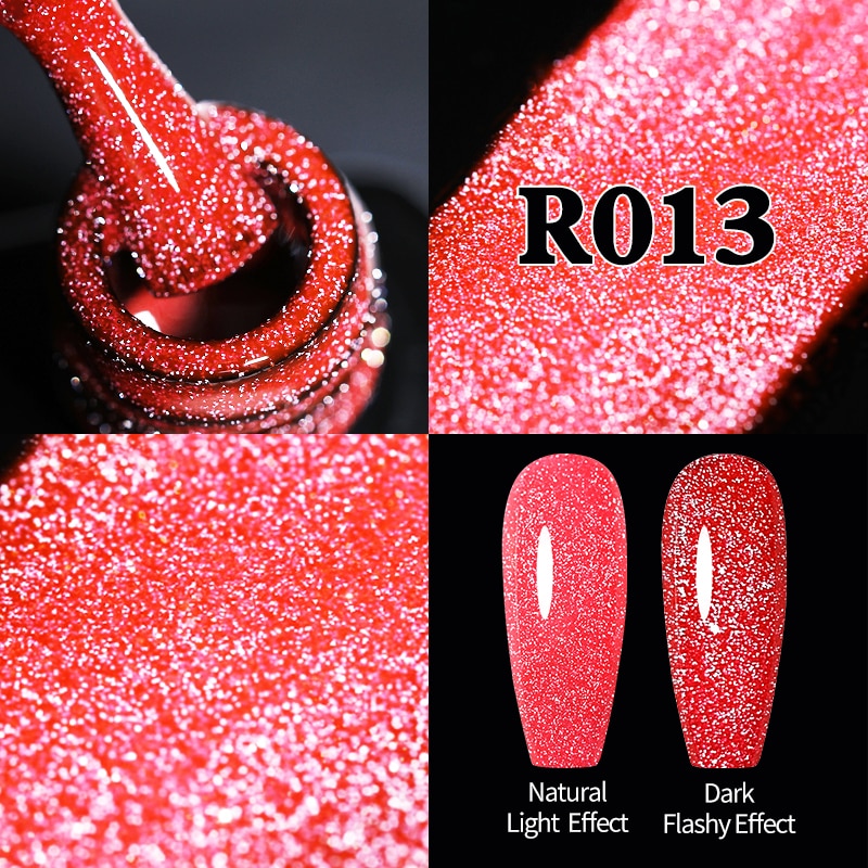 Sparkling Gel Nail Polish Reflective Glitter Nail Gel Semi Permanent Nail Art Varnish For Manicures Need Base Top Coat