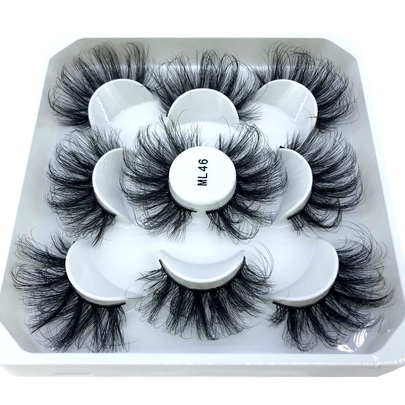 5 pairs 8-25mm natural 3D false eyelashes fake lashes makeup kit Mink Lashes extension mink eyelashes maquiagem