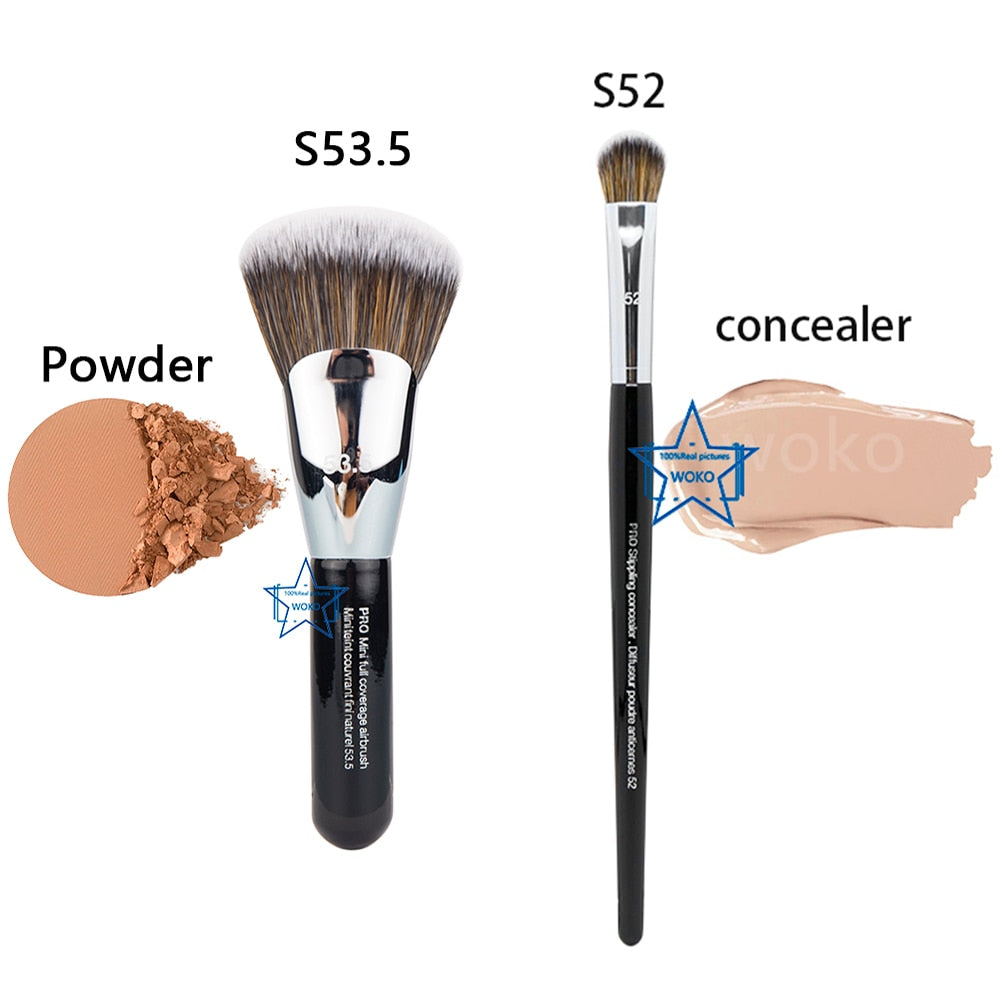 Makeup Brush Concealer Shadow Contour Blush Powder Foundation Liquid Bronzer Brush Synthetic Professional Face Nose Make up Tool