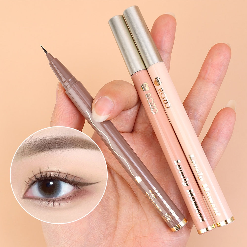 5colors Ultra-thin Black Brown Liquid Eyeliner Pen Waterproof Matte Pearlescent White Brighten Silkworm Eyeliner Pencil Make-up