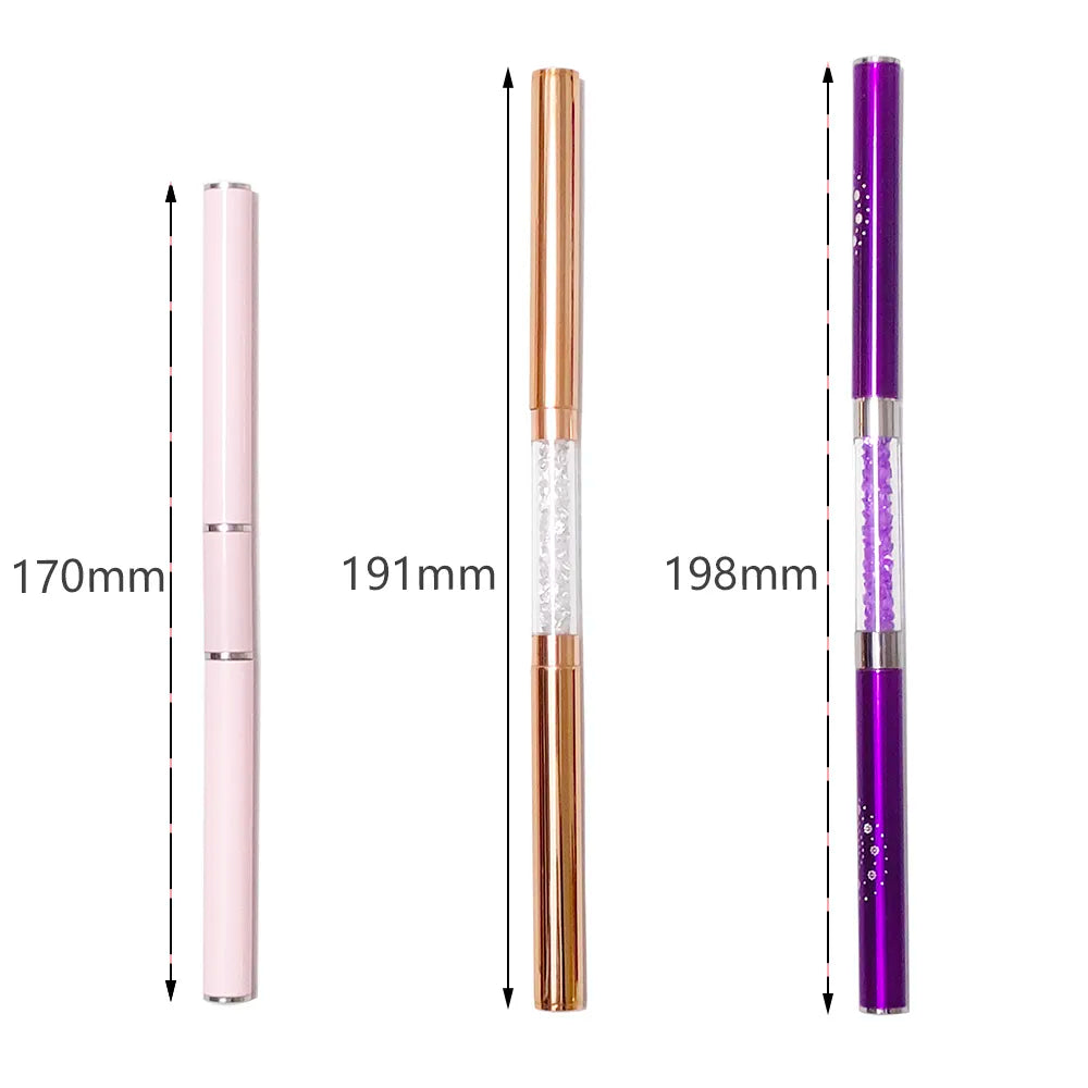 Dual-ended Nail Brush Acrylic Nail Art Brushes Professional Gel Nail Polish Liner Flower Painting Drawing Manicure Tools