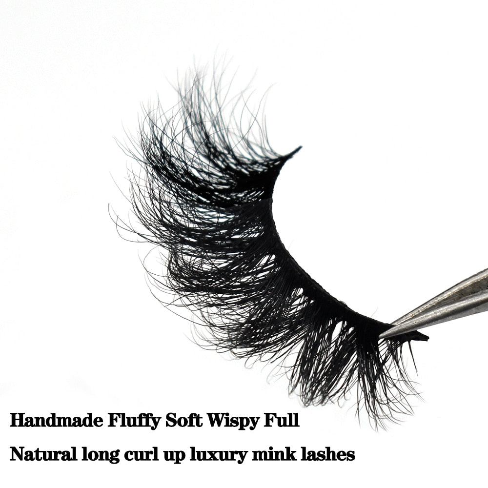 Makeup Eyelashes 3D Mink Lashes Fluffy Soft Wispy Natural Cross Lash Extension Reusable Fake Lashes Mink False Eyelashes