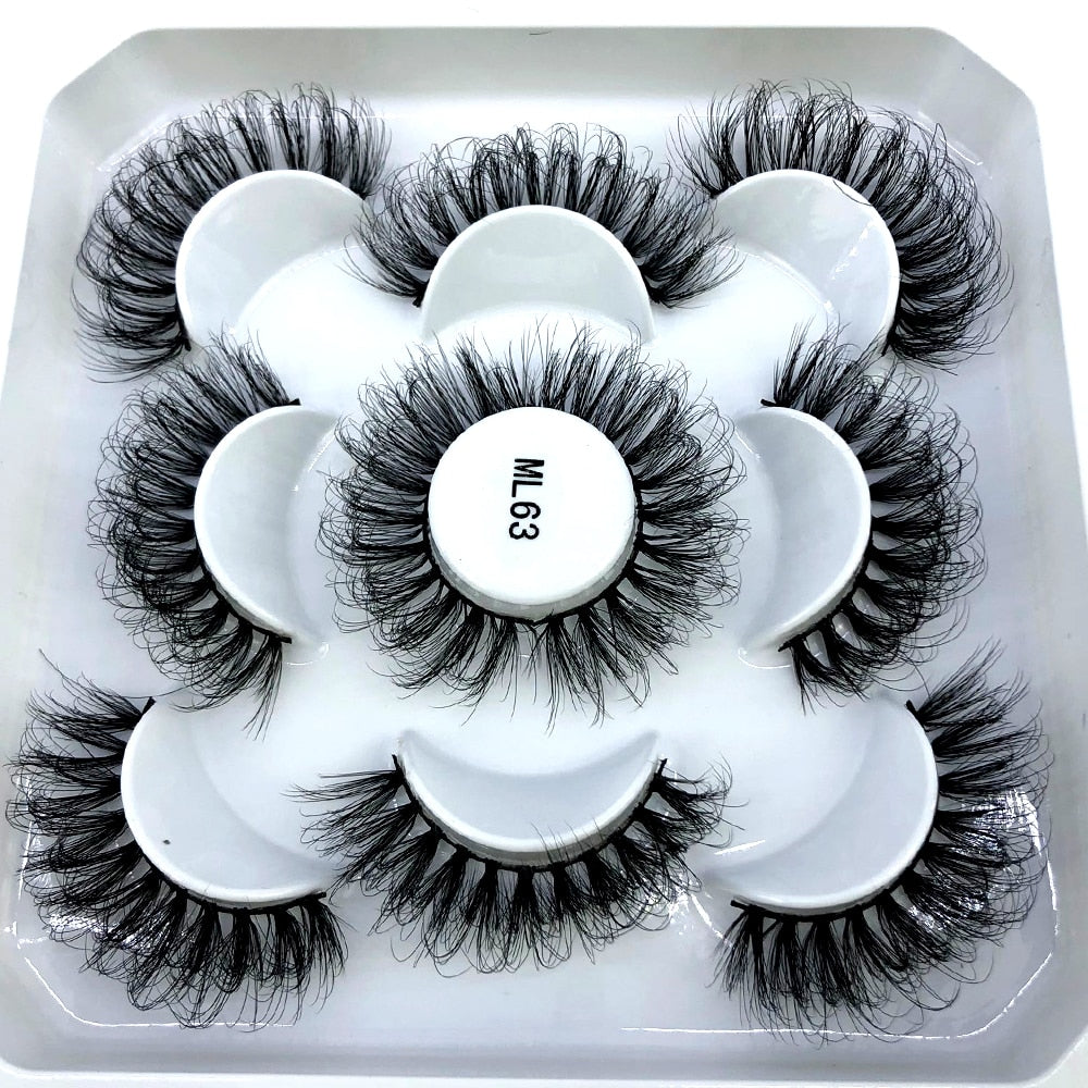 5 pairs 8-25mm natural 3D false eyelashes fake lashes makeup kit Mink Lashes extension mink eyelashes maquiagem