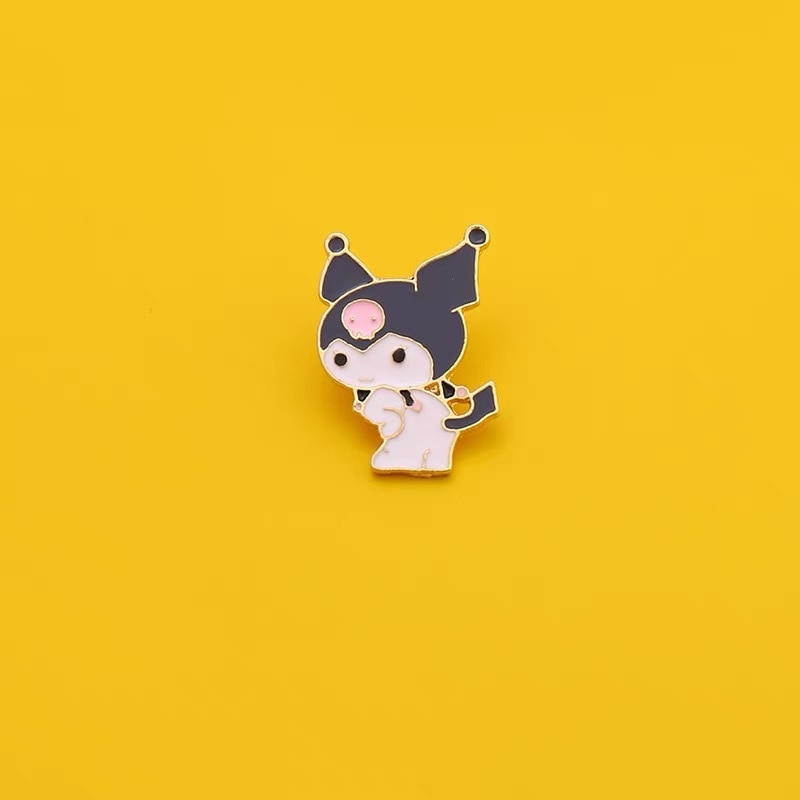 Sanrio Hello Kitty Cinnamon My Melody Lapel Pins for Backpack Anime Brooches Collar Jeans Jacket Fashion Jewelry Accessories