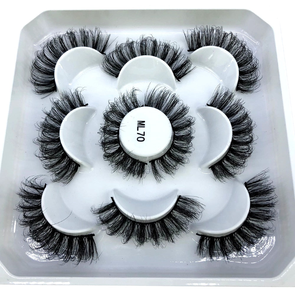 5 pairs 8-25mm natural 3D false eyelashes fake lashes makeup kit Mink Lashes extension mink eyelashes maquiagem