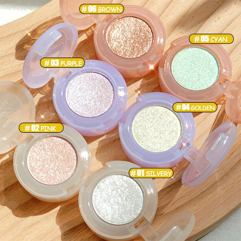 Eyeshadow Palette Diamond Glitter Discoloration Eyeshadow Highlighter Sequins Waterproof Lasting Eyes Makeup Pigments