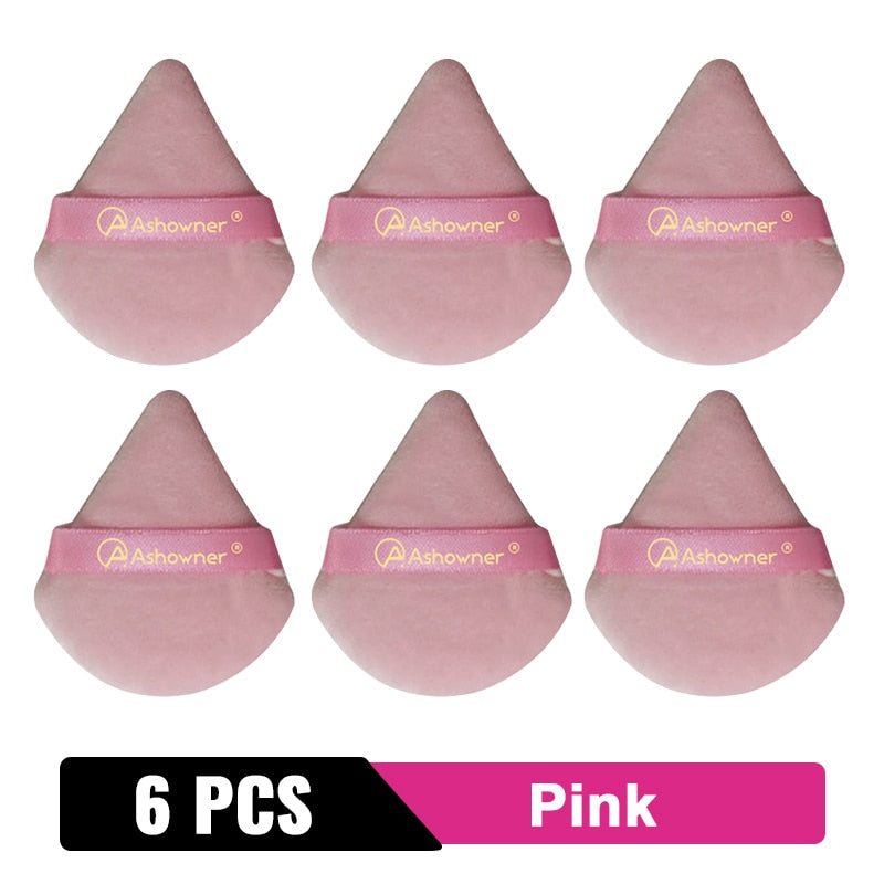 Triangle Powder Puff Soft Makeup Sponge for Face Make Up Eyes Contouring Shadow Cosmetic Washable Mini Velvet Foundation Puff