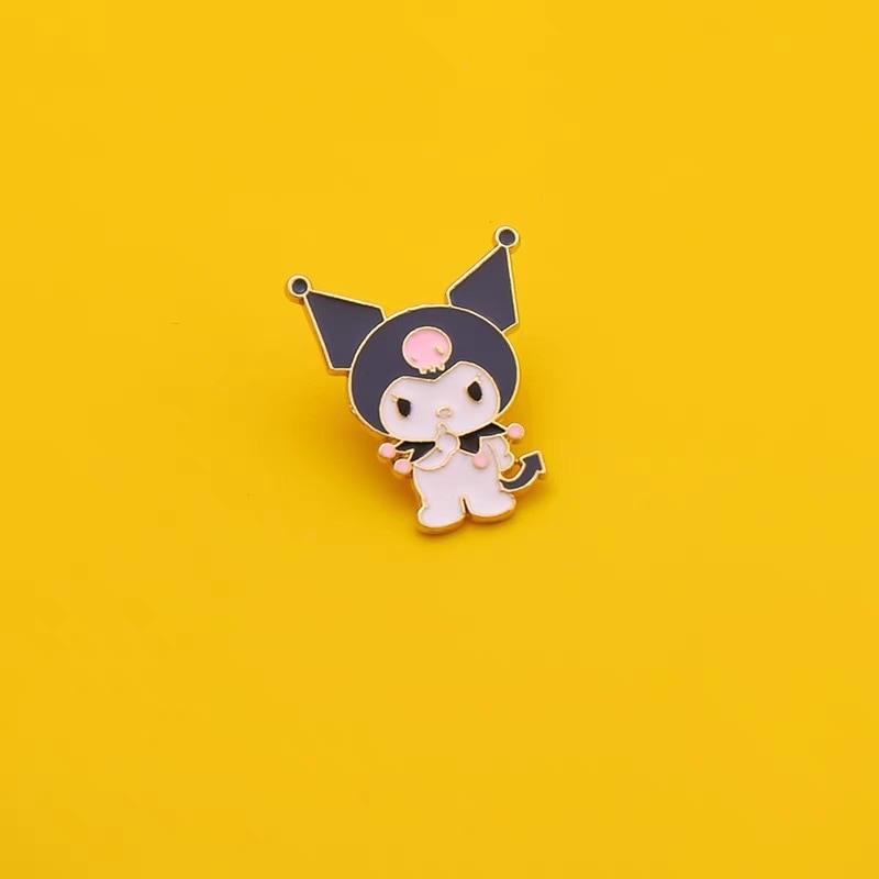 Sanrio Hello Kitty Cinnamon My Melody Lapel Pins for Backpack Anime Brooches Collar Jeans Jacket Fashion Jewelry Accessories